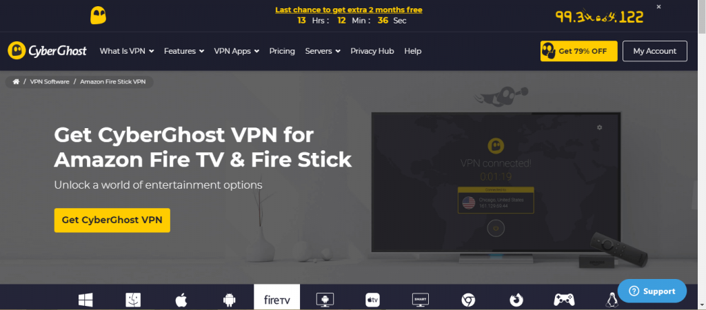 CyberGhost VPN for Firestick