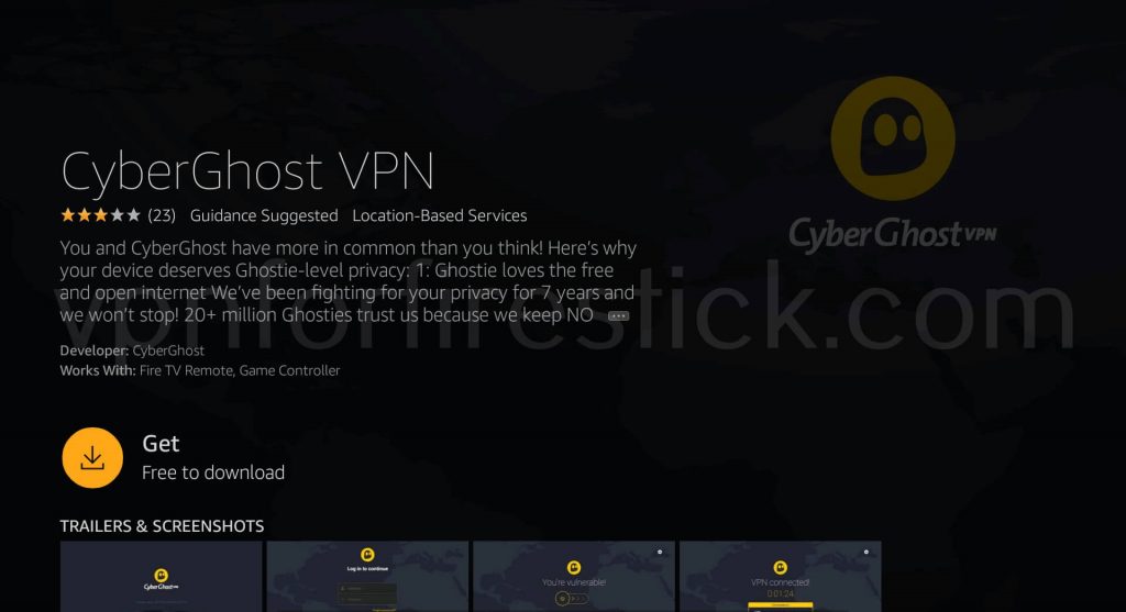 for ios instal CyberGhost VPN