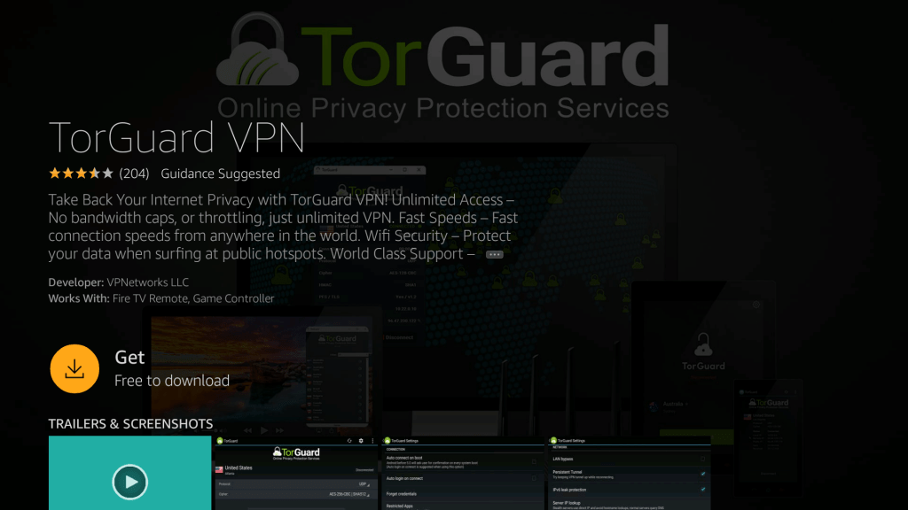 TorGuard VPN on Firestick
