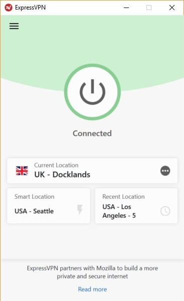 Connect to the UK VPN server