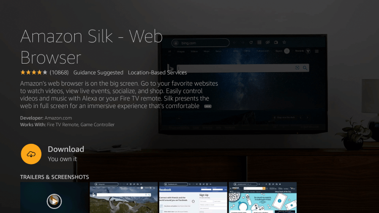 firestick silk web