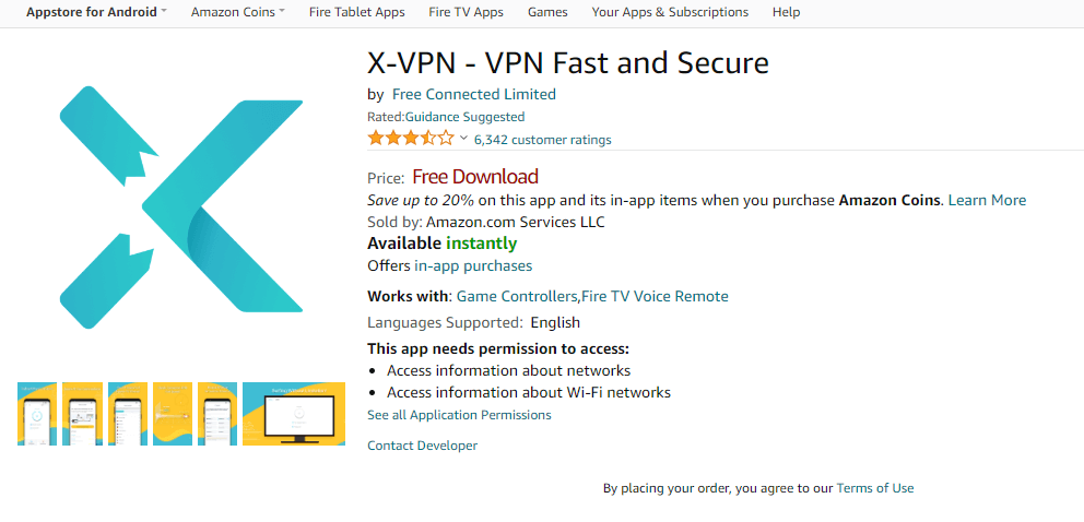 X VPN on Firestick