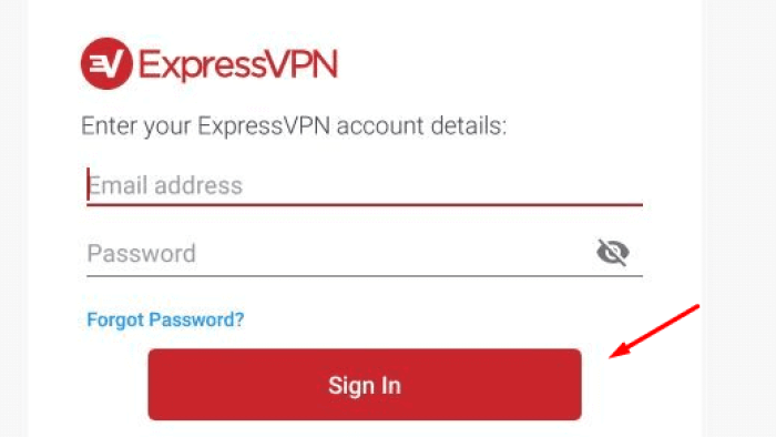 Sign in to the ExpressVPN account - Comedy Central on Firestick 