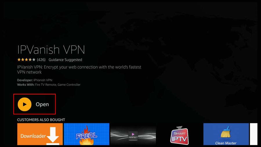 Open IPVanish VPN - Epix on Firestick