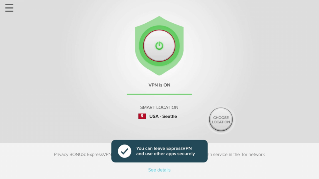 Click Connect to start using VPN