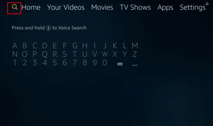 Select Search on Firestick