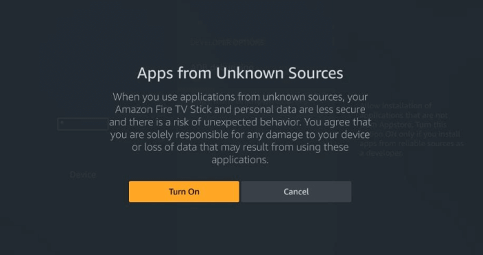 Turn On Apps from Unknown Sources
