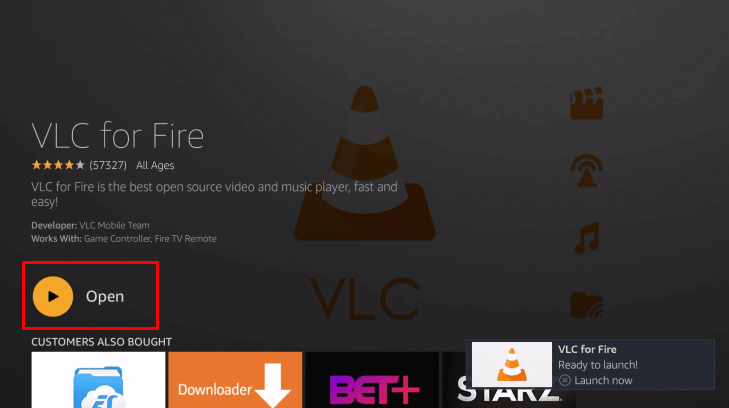 Open VLC for Firestick