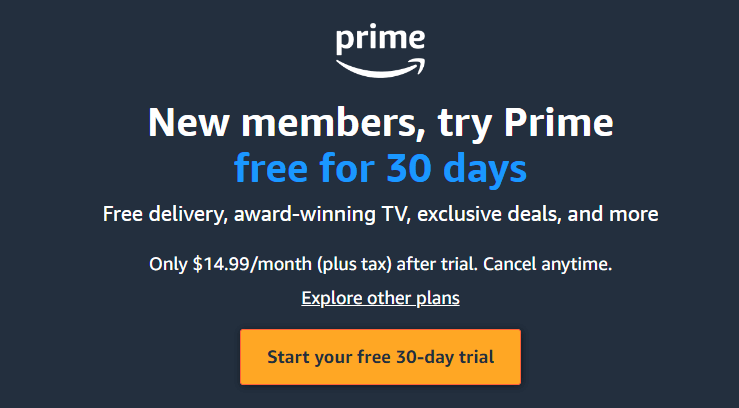 select select your free 30-day trial option