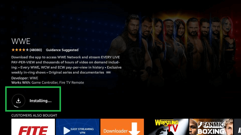 WWE Network on Firestick 