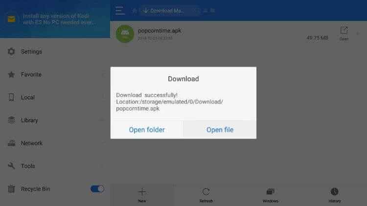 Click Open file once downloaded