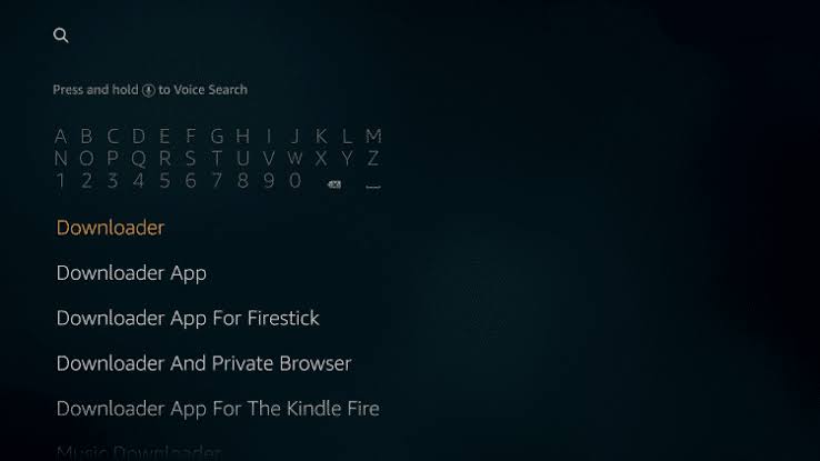 Aptoide TV on Firestick- Type downloader