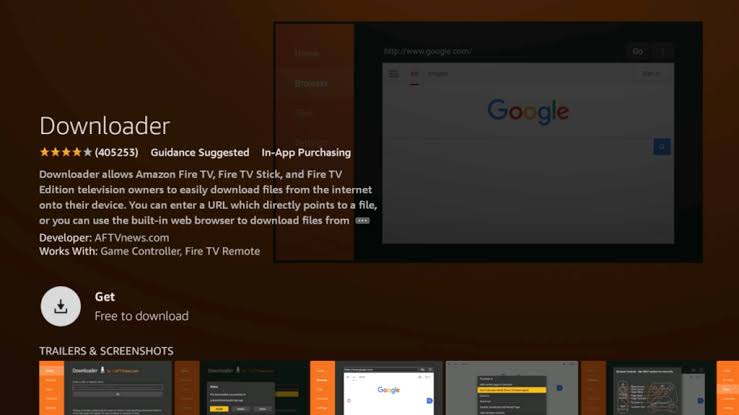 Microsoft Teams on Firestick- install the downloader app