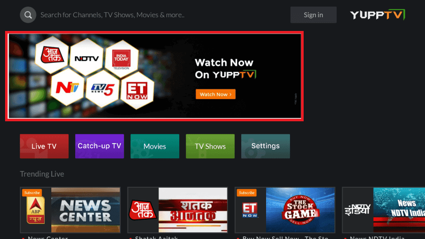 Stream YuppTV on Firestick
