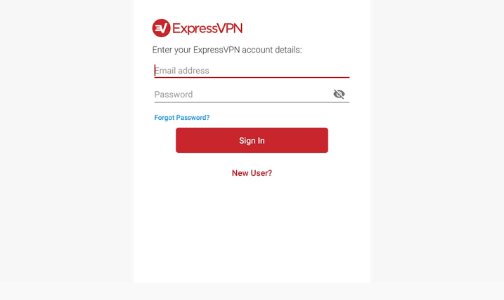 Sign in to ExpressVPN