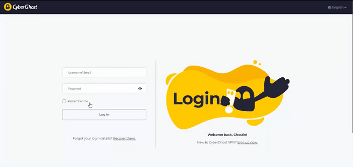 Login in to your account