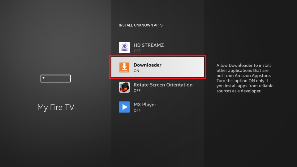 Turn on the Downloader to install StreamLocator VPN on Firestick