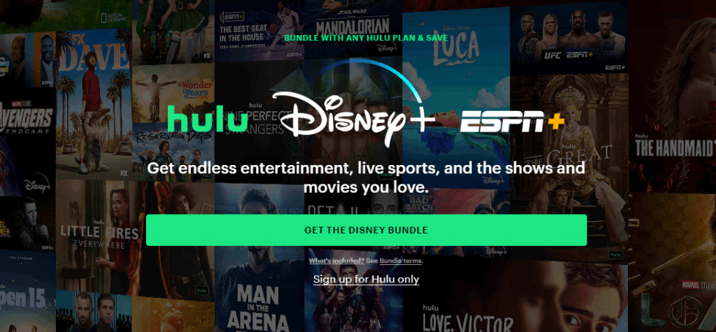 select Sign up with Hulu Only option