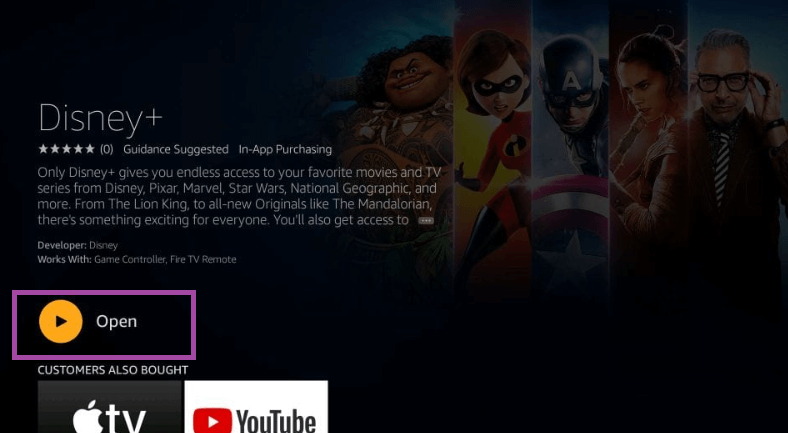 launch Disney+ to stream MS Marvel on Firestick