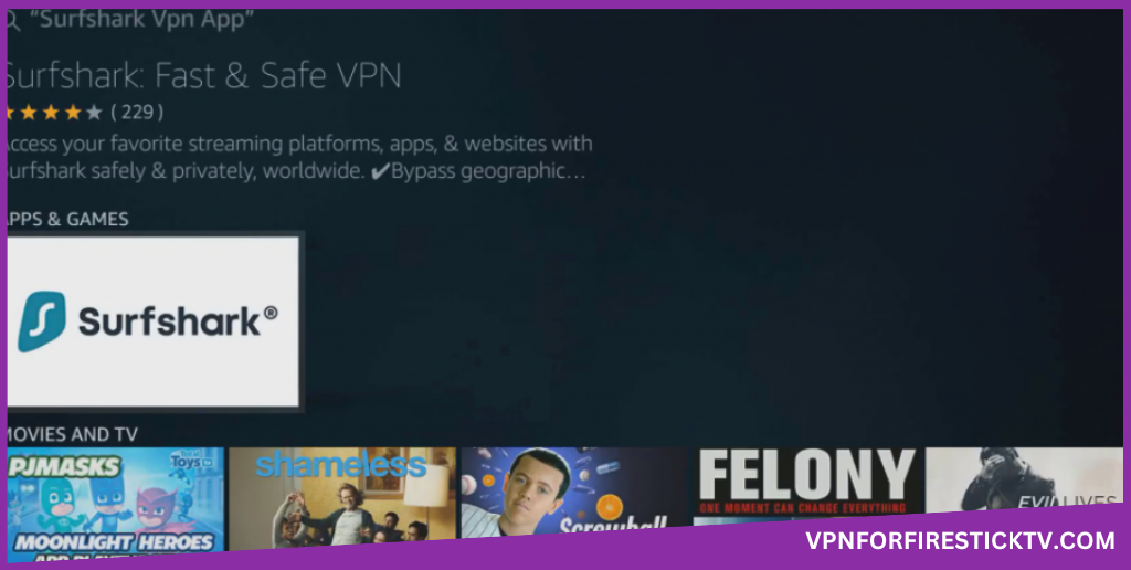 Download the Surfshark VPN on Firestick