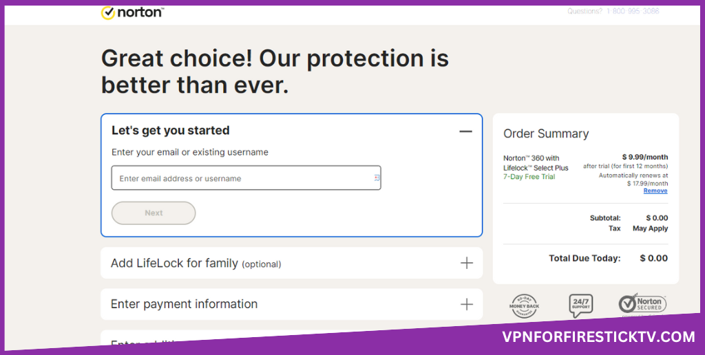 Subscribe to Premium on Norton VPN