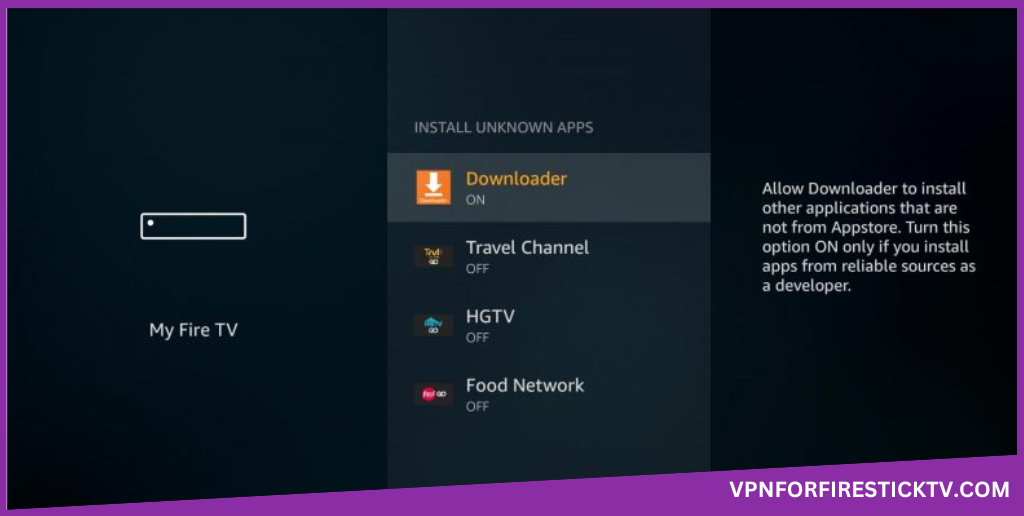 Turn On the Download option under Install Unknown Apps section