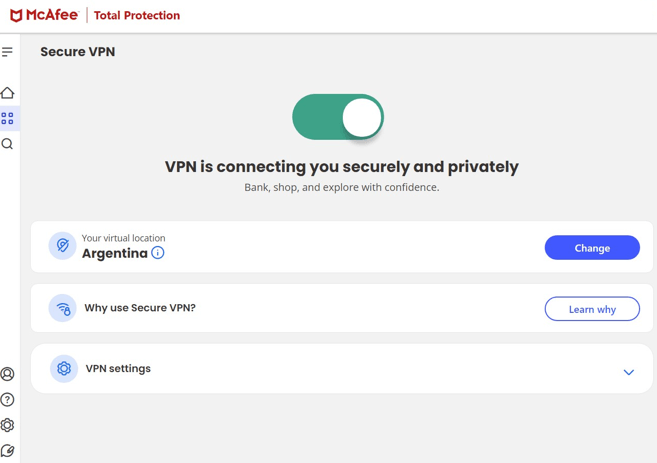 Connect to McAfee VPN on Firestick