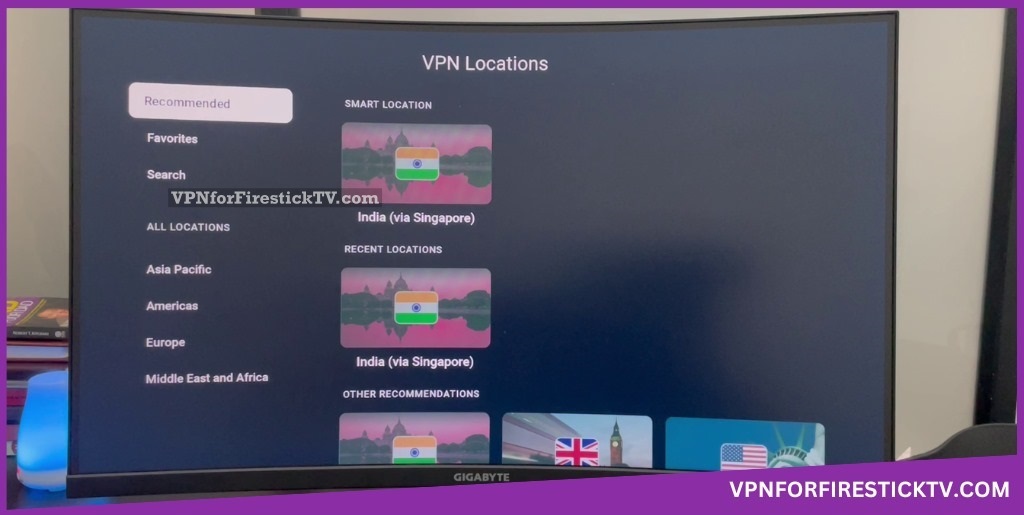 VPN Locations in ExpressVPN