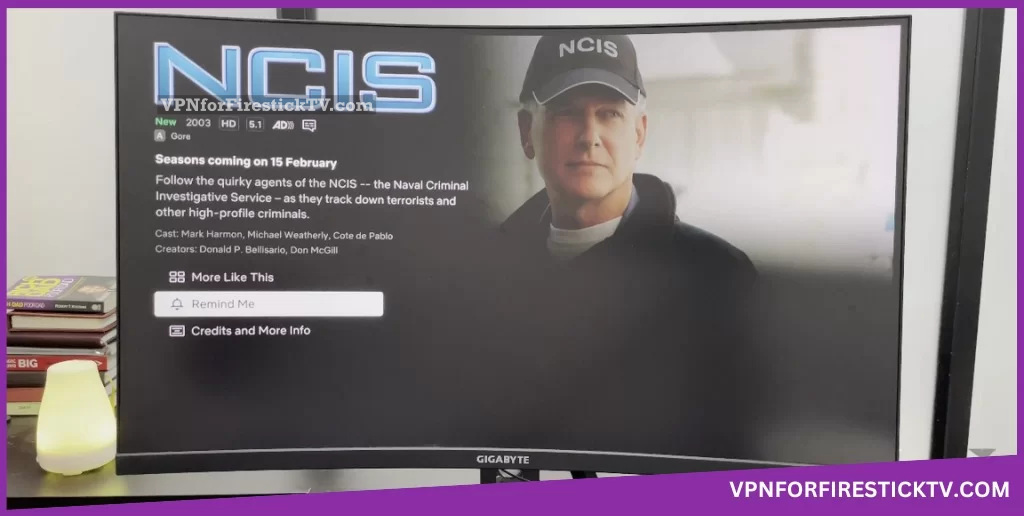 NCIS Remind Me button